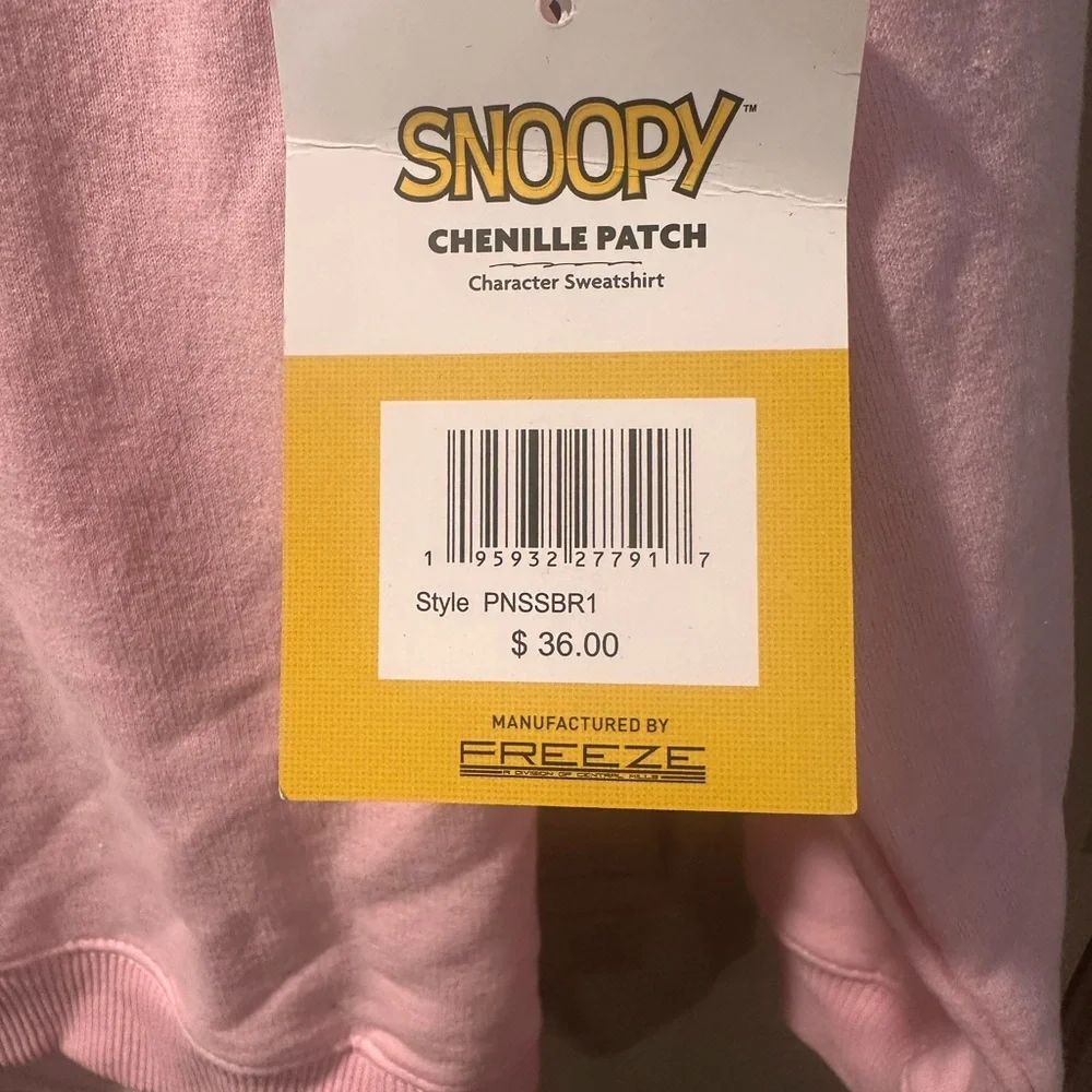 Pink Snoopy Sweatshirt Chenille Patch - Picture 3 of 5
